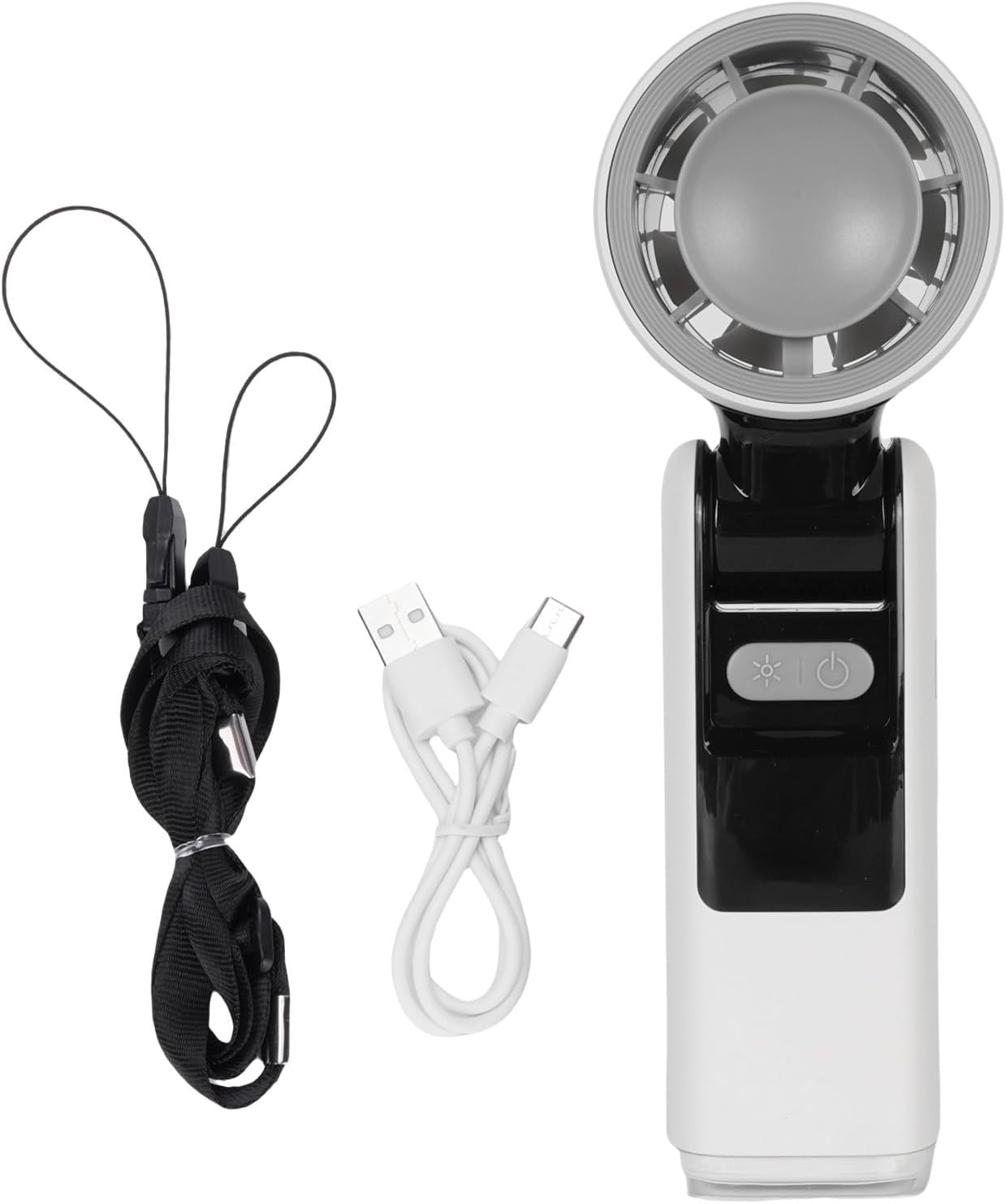 6-🌬️🔦 Taşınabilir Katlanabilir Mini Fan | LED Fener + Dijital Ekranlı Ultra Güçlü Soğutucu!